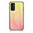 Carcasa Bumper Funda Silicona Espejo Gradiente Arco iris LS1 para Samsung Galaxy M13 4G Amarillo