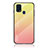 Carcasa Bumper Funda Silicona Espejo Gradiente Arco iris LS1 para Samsung Galaxy M21s Amarillo