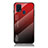 Carcasa Bumper Funda Silicona Espejo Gradiente Arco iris LS1 para Samsung Galaxy M21s Rojo