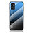 Carcasa Bumper Funda Silicona Espejo Gradiente Arco iris LS1 para Samsung Galaxy M23 5G Azul