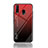 Carcasa Bumper Funda Silicona Espejo Gradiente Arco iris LS1 para Samsung Galaxy M30 Rojo