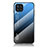 Carcasa Bumper Funda Silicona Espejo Gradiente Arco iris LS1 para Samsung Galaxy M32 4G Azul