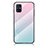 Carcasa Bumper Funda Silicona Espejo Gradiente Arco iris LS1 para Samsung Galaxy M51 Cian