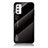 Carcasa Bumper Funda Silicona Espejo Gradiente Arco iris LS1 para Samsung Galaxy M52 5G Negro