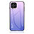 Carcasa Bumper Funda Silicona Espejo Gradiente Arco iris LS1 para Samsung Galaxy M53 5G Purpura Claro