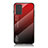 Carcasa Bumper Funda Silicona Espejo Gradiente Arco iris LS1 para Samsung Galaxy Note 20 5G Rojo