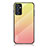 Carcasa Bumper Funda Silicona Espejo Gradiente Arco iris LS1 para Samsung Galaxy Quantum2 5G Amarillo