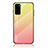 Carcasa Bumper Funda Silicona Espejo Gradiente Arco iris LS1 para Samsung Galaxy S20 5G Amarillo