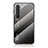 Carcasa Bumper Funda Silicona Espejo Gradiente Arco iris LS1 para Xiaomi Mi Note 10 Lite Gris Oscuro