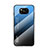 Carcasa Bumper Funda Silicona Espejo Gradiente Arco iris LS1 para Xiaomi Poco X3 NFC Azul