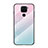 Carcasa Bumper Funda Silicona Espejo Gradiente Arco iris LS1 para Xiaomi Redmi 10X 4G Cian