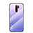 Carcasa Bumper Funda Silicona Espejo Gradiente Arco iris LS1 para Xiaomi Redmi 9 Purpura Claro