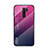 Carcasa Bumper Funda Silicona Espejo Gradiente Arco iris LS1 para Xiaomi Redmi 9 Rosa Roja