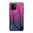 Carcasa Bumper Funda Silicona Espejo Gradiente Arco iris LS1 para Xiaomi Redmi A2 Plus Rosa Roja
