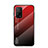 Carcasa Bumper Funda Silicona Espejo Gradiente Arco iris LS1 para Xiaomi Redmi K30S 5G Rojo