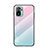 Carcasa Bumper Funda Silicona Espejo Gradiente Arco iris LS1 para Xiaomi Redmi Note 10S 4G Cian
