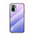Carcasa Bumper Funda Silicona Espejo Gradiente Arco iris LS1 para Xiaomi Redmi Note 10S 4G Purpura Claro