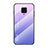 Carcasa Bumper Funda Silicona Espejo Gradiente Arco iris LS1 para Xiaomi Redmi Note 9 Pro Purpura Claro