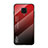 Carcasa Bumper Funda Silicona Espejo Gradiente Arco iris LS1 para Xiaomi Redmi Note 9 Pro Rojo