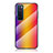 Carcasa Bumper Funda Silicona Espejo Gradiente Arco iris LS2 para Huawei Nova 7 5G Naranja