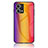 Carcasa Bumper Funda Silicona Espejo Gradiente Arco iris LS2 para Oppo F21s Pro 4G Naranja