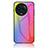 Carcasa Bumper Funda Silicona Espejo Gradiente Arco iris LS2 para Realme V50s 5G Rosa