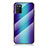 Carcasa Bumper Funda Silicona Espejo Gradiente Arco iris LS2 para Samsung Galaxy A03s Azul