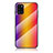 Carcasa Bumper Funda Silicona Espejo Gradiente Arco iris LS2 para Samsung Galaxy A31 Naranja