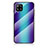 Carcasa Bumper Funda Silicona Espejo Gradiente Arco iris LS2 para Samsung Galaxy A42 5G Azul