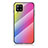 Carcasa Bumper Funda Silicona Espejo Gradiente Arco iris LS2 para Samsung Galaxy A42 5G Rosa