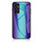 Carcasa Bumper Funda Silicona Espejo Gradiente Arco iris LS2 para Samsung Galaxy F13 4G Azul