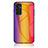 Carcasa Bumper Funda Silicona Espejo Gradiente Arco iris LS2 para Samsung Galaxy F13 4G Naranja