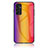 Carcasa Bumper Funda Silicona Espejo Gradiente Arco iris LS2 para Samsung Galaxy M13 4G Naranja