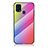 Carcasa Bumper Funda Silicona Espejo Gradiente Arco iris LS2 para Samsung Galaxy M21s Rosa