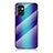 Carcasa Bumper Funda Silicona Espejo Gradiente Arco iris LS2 para Samsung Galaxy M23 5G Azul