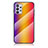 Carcasa Bumper Funda Silicona Espejo Gradiente Arco iris LS2 para Samsung Galaxy M32 5G Naranja