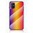 Carcasa Bumper Funda Silicona Espejo Gradiente Arco iris LS2 para Samsung Galaxy M51 Naranja