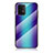 Carcasa Bumper Funda Silicona Espejo Gradiente Arco iris LS2 para Samsung Galaxy M80S Azul