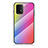 Carcasa Bumper Funda Silicona Espejo Gradiente Arco iris LS2 para Samsung Galaxy M80S Rosa