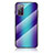 Carcasa Bumper Funda Silicona Espejo Gradiente Arco iris LS2 para Samsung Galaxy S20 FE 5G Azul