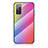 Carcasa Bumper Funda Silicona Espejo Gradiente Arco iris LS2 para Samsung Galaxy S20 Lite 5G Rosa