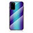 Carcasa Bumper Funda Silicona Espejo Gradiente Arco iris LS2 para Samsung Galaxy S20 Plus 5G Azul