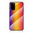 Carcasa Bumper Funda Silicona Espejo Gradiente Arco iris LS2 para Samsung Galaxy S20 Plus 5G Naranja