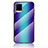 Carcasa Bumper Funda Silicona Espejo Gradiente Arco iris LS2 para Vivo V20 Azul