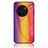 Carcasa Bumper Funda Silicona Espejo Gradiente Arco iris LS2 para Vivo X90 Pro+ Plus 5G Naranja