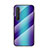 Carcasa Bumper Funda Silicona Espejo Gradiente Arco iris LS2 para Xiaomi Mi Note 10 Lite Azul