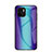 Carcasa Bumper Funda Silicona Espejo Gradiente Arco iris LS2 para Xiaomi Poco C50 Azul