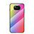 Carcasa Bumper Funda Silicona Espejo Gradiente Arco iris LS2 para Xiaomi Poco X3 NFC Rosa