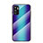 Carcasa Bumper Funda Silicona Espejo Gradiente Arco iris LS2 para Xiaomi Redmi Note 10 5G Azul