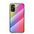 Carcasa Bumper Funda Silicona Espejo Gradiente Arco iris LS2 para Xiaomi Redmi Note 10 5G Rosa